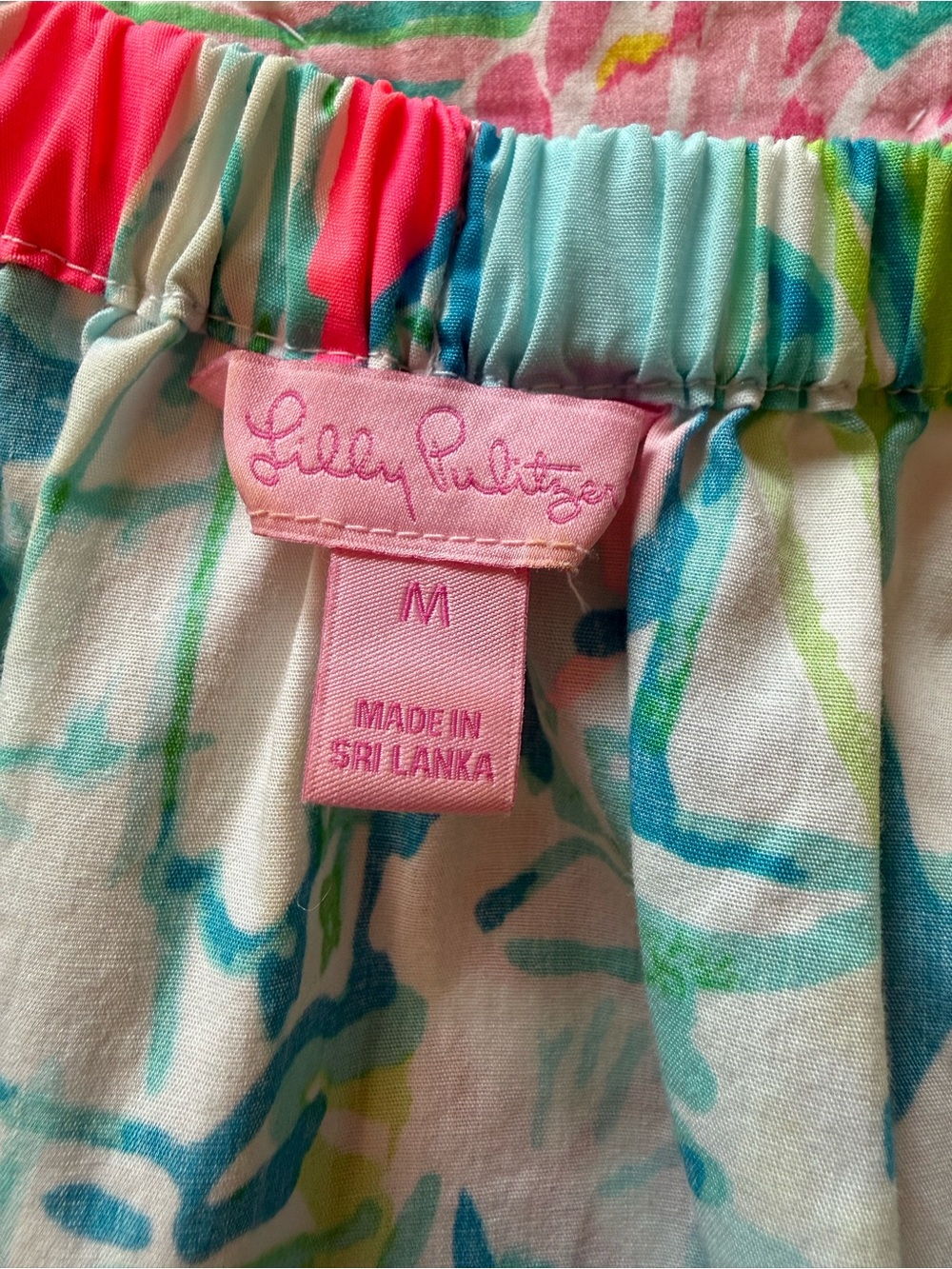 Lilly Pulitzer Off-Shoulder Mini Dress — Teal, Pink, Orange - Picture 2 of 8